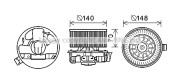 DA8010 PRASCO elektromotor vnútorného ventilátora DA8010 PRASCO