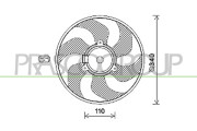 DS011F002 PRASCO ventilátor chladenia motora DS011F002 PRASCO