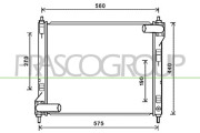DS700R002 Chladič, chlazení motoru PrascoSelection PRASCO