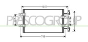 DS952C002 Kondenzátor, klimatizace PrascoSelection PRASCO