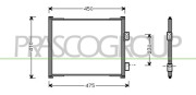 FD006C001 Kondenzátor, klimatizace PrascoSelection PRASCO