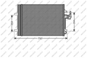 FD079C001 Kondenzátor, klimatizace PRASCO