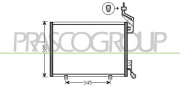 FD344C002 PRASCO kondenzátor klimatizácie FD344C002 PRASCO