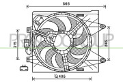 FT124F004 PRASCO ventilátor chladenia motora FT124F004 PRASCO