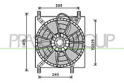 FT360F001 PRASCO ventilátor chladenia motora FT360F001 PRASCO