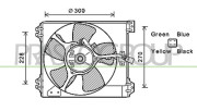 FT360F003 PRASCO ventilátor chladenia motora FT360F003 PRASCO