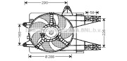 FT7284 PRASCO ventilátor chladenia motora FT7284 PRASCO