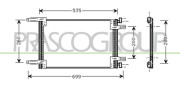 FT909C001 PRASCO kondenzátor klimatizácie FT909C001 PRASCO