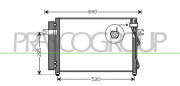 HN330C003 PRASCO kondenzátor klimatizácie HN330C003 PRASCO