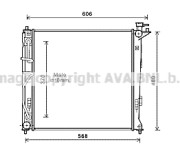 HY2282 Chladič, chlazení motoru PRASCO