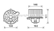 HY8554 PRASCO elektromotor vnútorného ventilátora HY8554 PRASCO