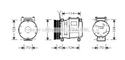 JDAK001 PRASCO kompresor klimatizácie JDAK001 PRASCO