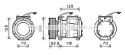 JDAK014 Kompresor, klimatizace PRASCO