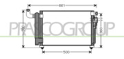 KI424C002 PRASCO kondenzátor klimatizácie KI424C002 PRASCO