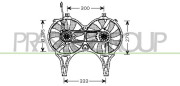 ME035F003 PRASCO ventilátor chladenia motora ME035F003 PRASCO