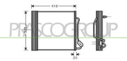 ME303C002 PRASCO kondenzátor klimatizácie ME303C002 PRASCO
