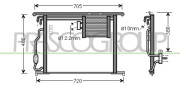 ME522C004 PRASCO kondenzátor klimatizácie ME522C004 PRASCO