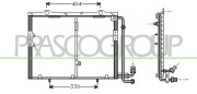 ME620C002 PRASCO kondenzátor klimatizácie ME620C002 PRASCO