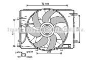 MS7522 PRASCO ventilátor chladenia motora MS7522 PRASCO