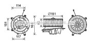 MS8624 PRASCO elektromotor vnútorného ventilátora MS8624 PRASCO