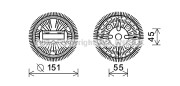 MSC498 PRASCO spojka ventilátora chladenia MSC498 PRASCO