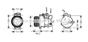 MSK427 Kompresor, klimatizace PRASCO