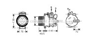 MSK476 Kompresor, klimatizace PRASCO