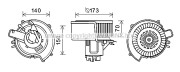 OL8639 PRASCO elektromotor vnútorného ventilátora OL8639 PRASCO