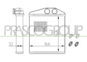 OP030H001 Výměník tepla, vnitřní vytápění PrascoSelection PRASCO