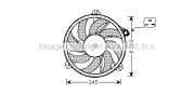 PE7524 PRASCO ventilátor chladenia motora PE7524 PRASCO