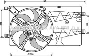 PE7547 PRASCO ventilátor chladenia motora PE7547 PRASCO