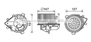 PE8395 PRASCO elektromotor vnútorného ventilátora PE8395 PRASCO