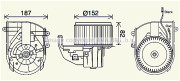 PE8414 PRASCO elektromotor vnútorného ventilátora PE8414 PRASCO