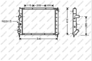 RN320R006 Chladič, chlazení motoru PrascoSelection PRASCO