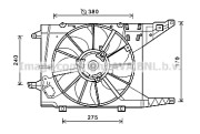 RT7549 PRASCO ventilátor chladenia motora RT7549 PRASCO