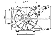 RT7550 PRASCO ventilátor chladenia motora RT7550 PRASCO