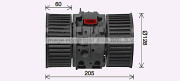 RT8654 Elektromotor, vnitřní ventilátor PRASCO