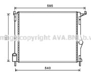 RTA2476 Chladič, chlazení motoru PRASCO