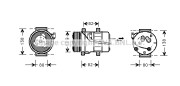 VOK054 Kompresor, klimatizace PRASCO