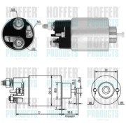 6646014 Elektromagnetický spínač, startér HOFFER