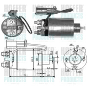 46039 Elektromagnetický spínač, startér HOFFER