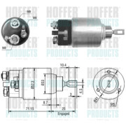46044 Elektromagnetický spínač, startér HOFFER