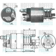 46051 Elektromagnetický spínač, startér HOFFER