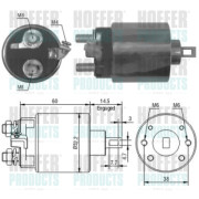 6646056 HOFFER elektromagnetický spínač pre żtartér 6646056 HOFFER