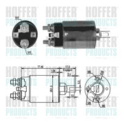 6646057 Elektromagnetický spínač, startér HOFFER