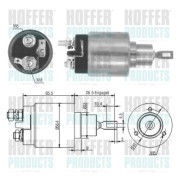 6646060 Elektromagnetický spínač, startér HOFFER