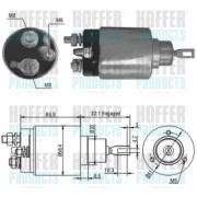 6646069 HOFFER elektromagnetický spínač pre żtartér 6646069 HOFFER