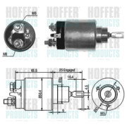 46074 Elektromagnetický spínač, startér HOFFER