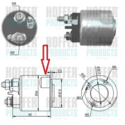 46086 Elektromagnetický spínač, startér HOFFER
