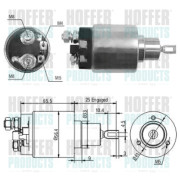 6646107 HOFFER elektromagnetický spínač pre żtartér 6646107 HOFFER